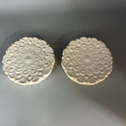 Brand New Pair Of Ceramic Pillar Candle Holders.