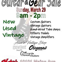 Guitar And Gear Sale - 3/29/26