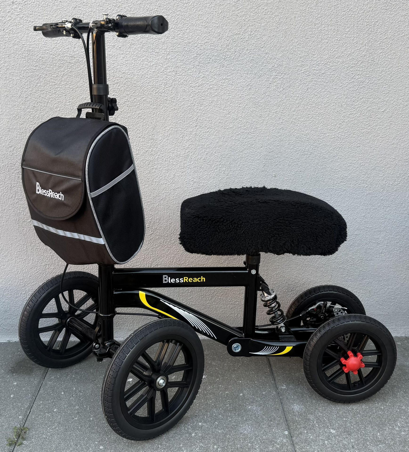 BlessReach Deluxe All-Terrain Knee Scooter for Foot/Ankle Injury Recovery