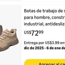 New men's steel toe shoes, size 8