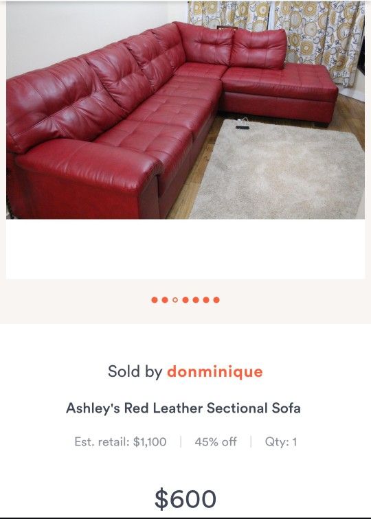 Red Sectional Sofa