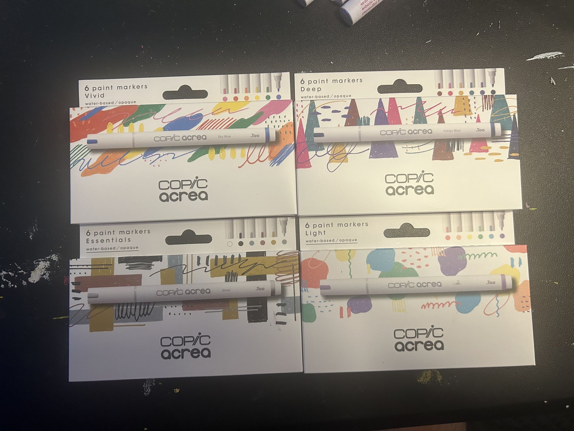 BRAND NEW JAPAN BASED Copic Acrea Lot Of 4 - 6 Pack Each 24 Markers Total