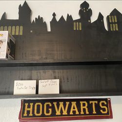 custom harry potter hogwarts funko pop shelf