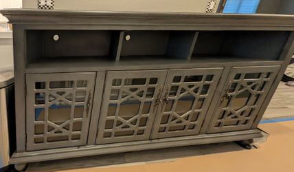 Grey Media Console Sideboard/Buffet/Server