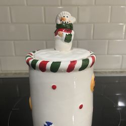 Small Christmas Treat Or Candy Jar