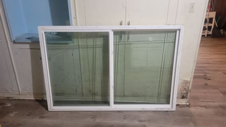 White Vinyl Window Frame with Glass
