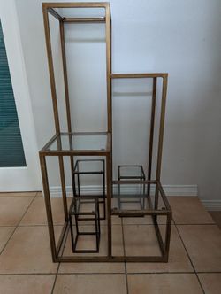 Beautiful Metal and Glass Display Shelf