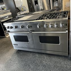 Viking Professional 60” Range Stove Gas Griddle Grill 6 Burners