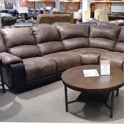 Reclining Sectional Includes 3 Recliners 