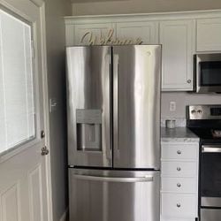 GE Stainless 3 door Counter depth refrigerator
