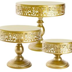New 3pc Gold Cake Stand