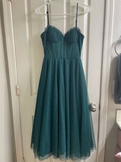 Emerald Green Homecoming Dress With Sparkles