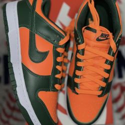 Nike Dunk Low Miami Hurricanes 2022 (DD1391-300), Size 9