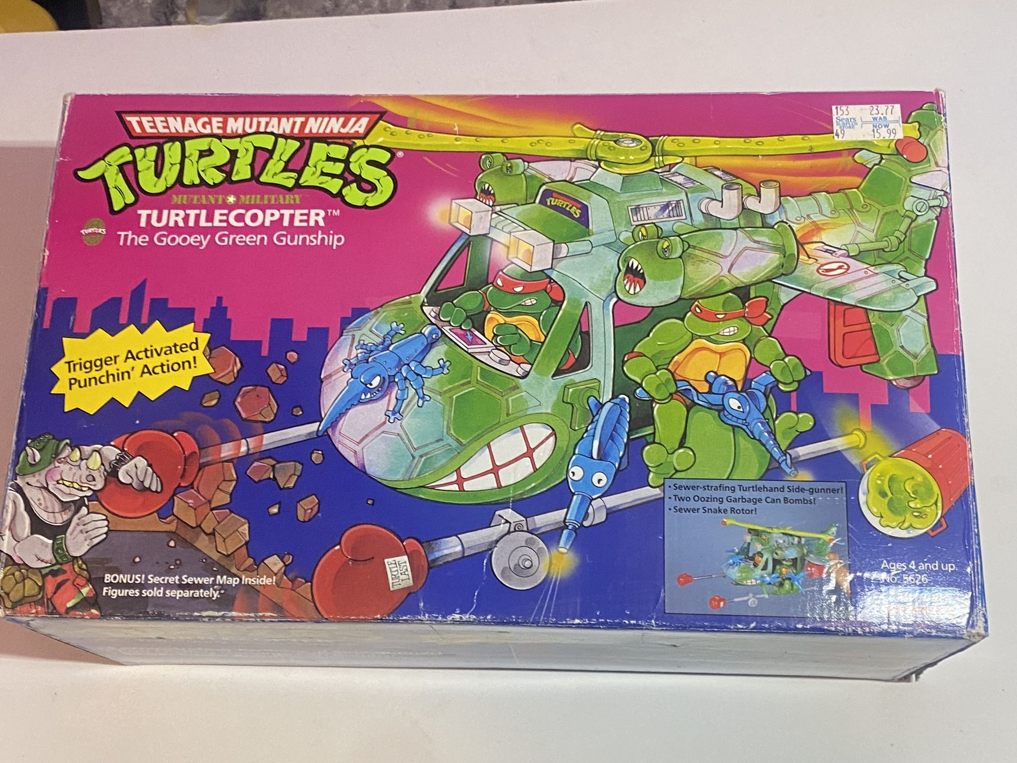 TMNT TURTLE COPTER 1990 COMPLETE