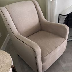 Two  Armchairs For $60. Need A Cover or re-upholstered My Cat did some work on the fabric with her nails