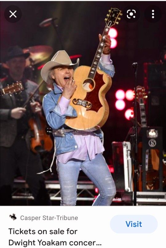 2 Dwight Yoakam TICKETS AT BOB HOPE THEATER..THURSDAY AUGUST 12tH