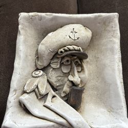 Clay Sculptured Sailor Ashtray