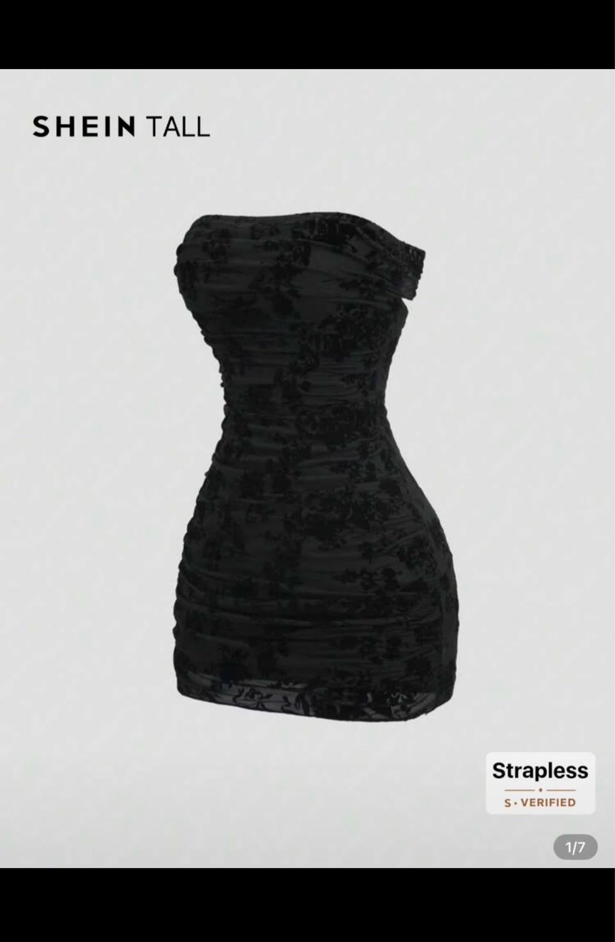 Strapless Bodycon Dress Black