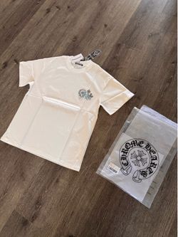White & Blue Rhinestone Chrome Hearts Tee