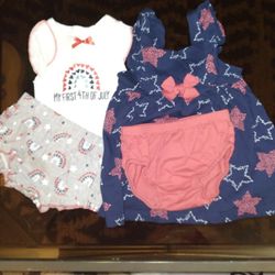 Carter's 3-6.   My First 4th Of July Outfit &  Sun Dress 