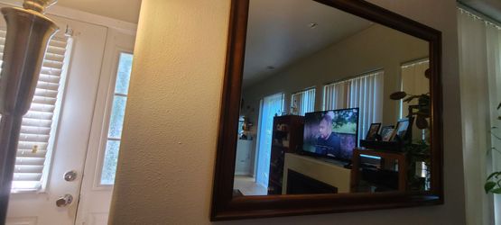 Large Wood Mirror