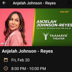 Anjelah Johnson-Reyes tickets (2) Yaamava