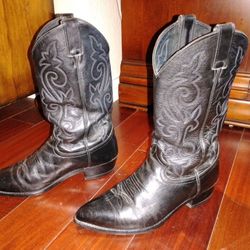 Men's Leather Cowboy Boots Size 10.5