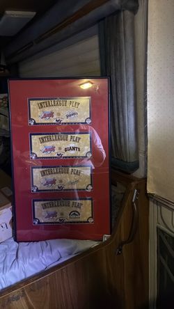 Anaheim Angels Inaugural Interleague Play Framed Tickets