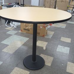 Going Out Of Business Sale 

BRAND NEW 
Bistro Height Round Black Base Pedestal Table with Top, Natural, 47.50"
