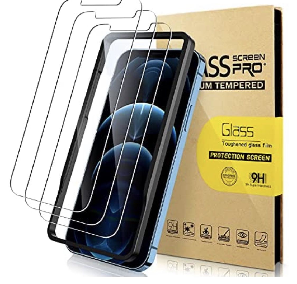 nvoibler 3 Pack Screen Protector Compatible with iPhone 12/12 Pro, iPhone 12/12 Pro Screen Protector Tempered Glass, 6.1 Inch [HD Clear] [Anti-Scratch