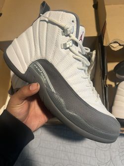 Air Jordan 12 White Dark Grey Size 10