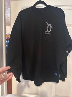 Beautiful Rhinestone Disney Spirit Jersey Black Est. 1955