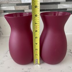 Burgundy flower vase