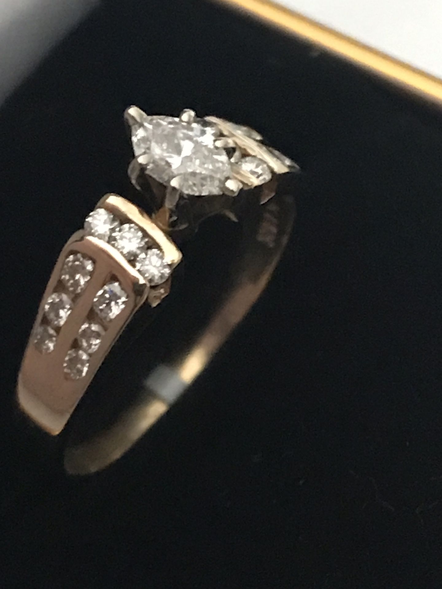 14k Yellow gold engagement ring