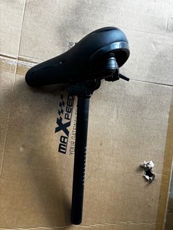 Black Bike Seat with Seatpost