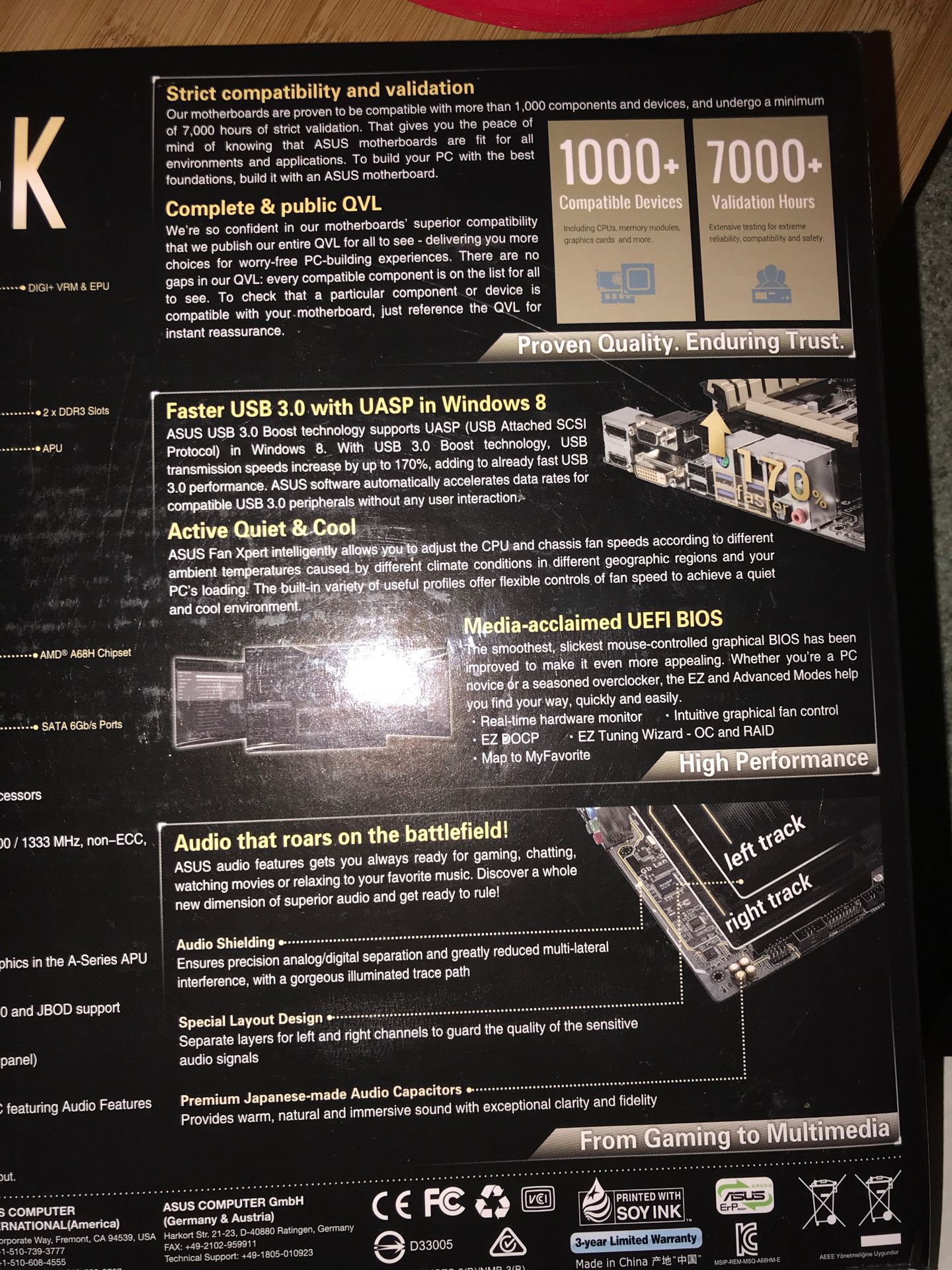 ASUS Motherboard (A68HM-K)