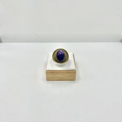 Amethyst Crystal Bronze Ring - Size 7.25