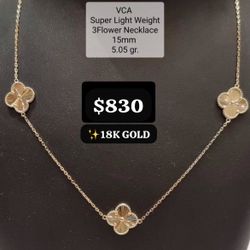 ✨GORGEOUS ✨ 18K GOLD VAN CLEEF ARPELS NECKLACE, BRAND NEW IN BOX 😍 