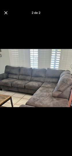 Dark Grey Microfiber Sectional . Price Including Delivery