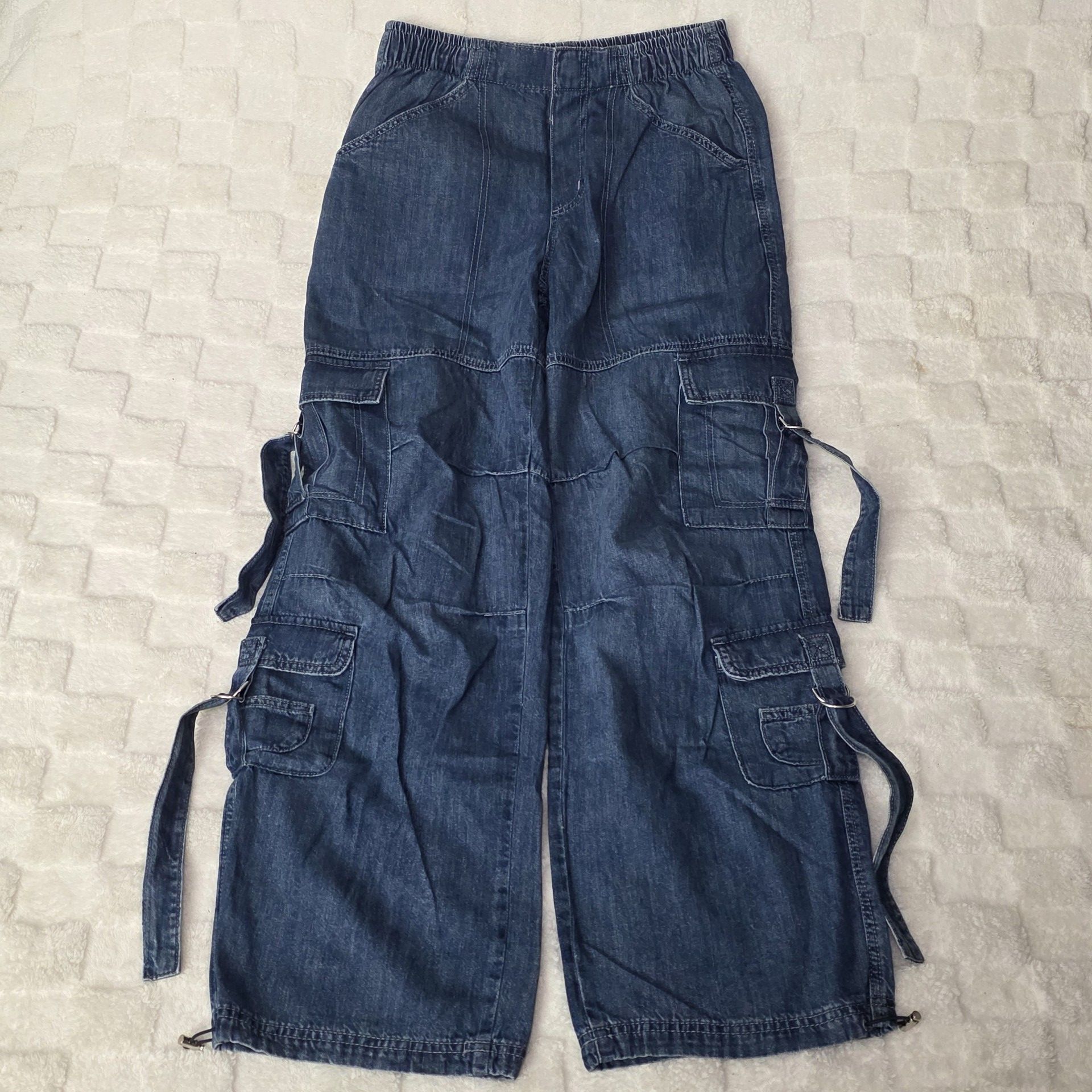 Garage Denim Cargo Pant Light Indigo Blue Size Small BNWOT