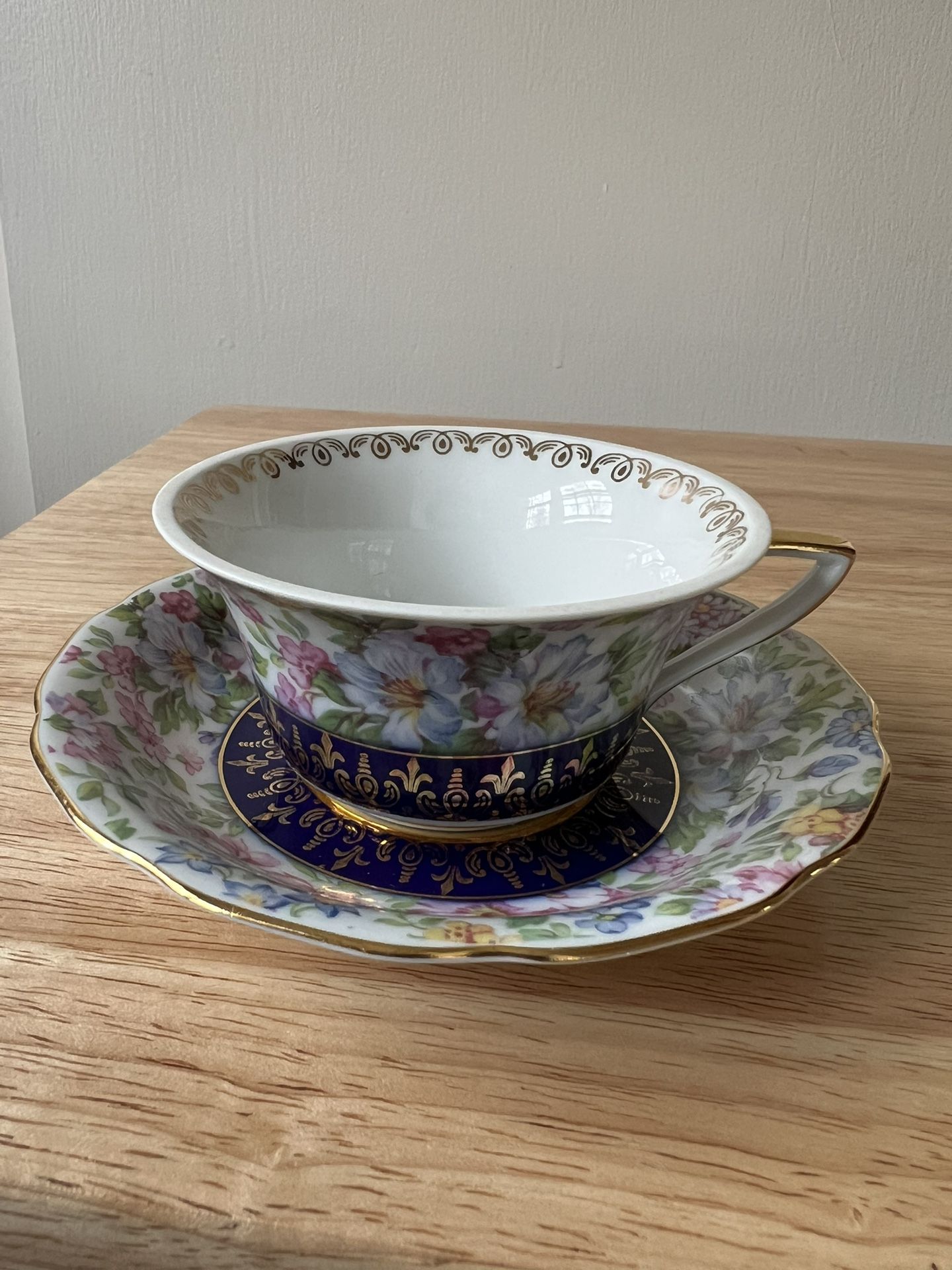 Antique RGK Leander 1946 Porcelain Tea Cup & Saucer-Czech Republic