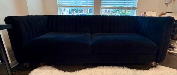 Black Velvet Sofa