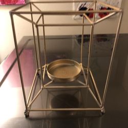 Gold Metal Candle Holder 