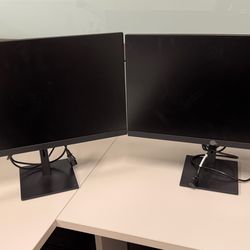 HP P24 G5 monitors w/ Ergotron dual monitor desk mount