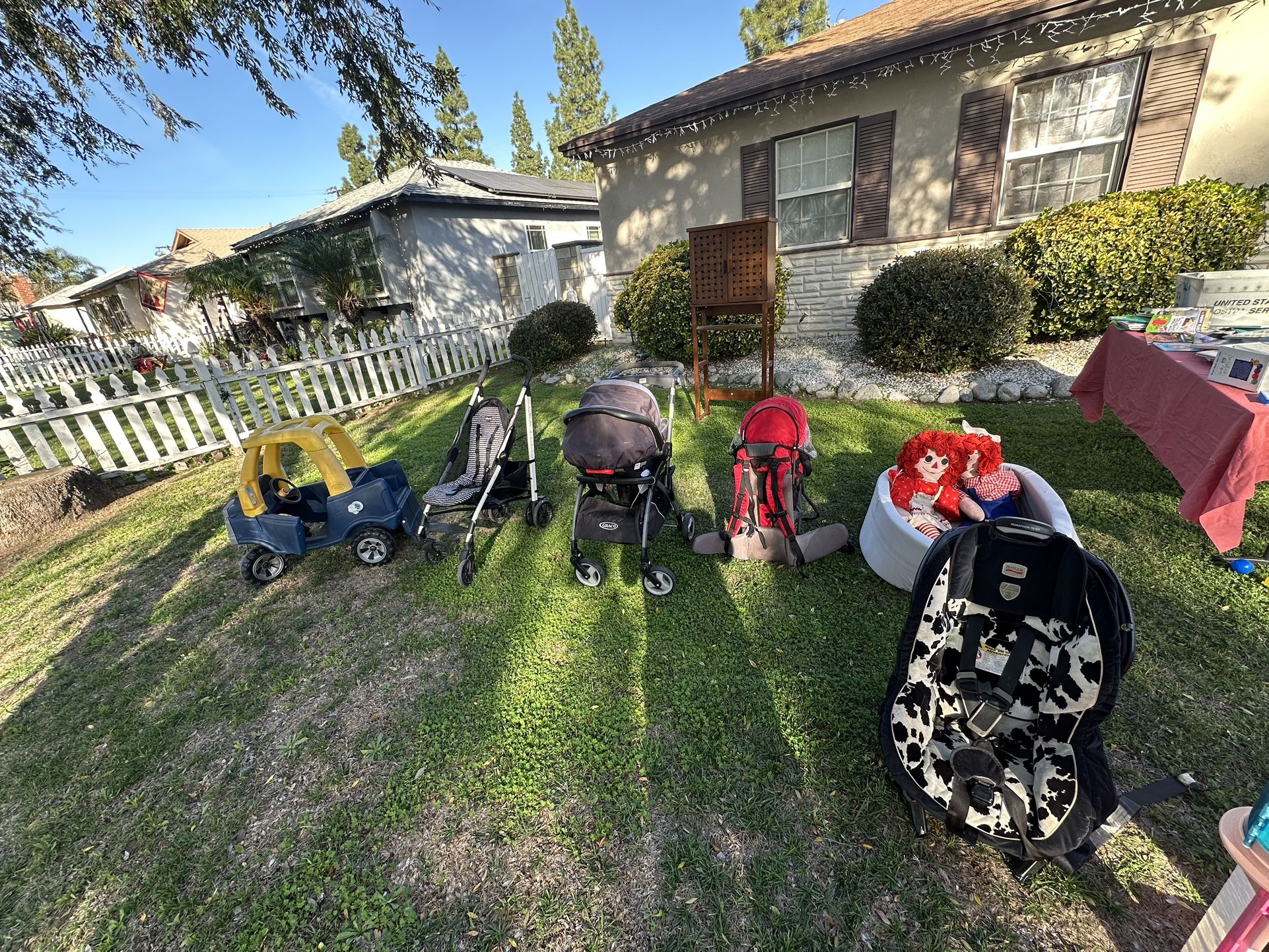 Car Seat, Stroller, Kids Toys.