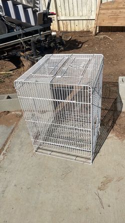 White Wire Metal Bird Cage