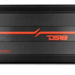 DS18 SXE-1200.4/BK Car Amplifier Stereo Full-Range Class A/B 4-Channel 60x4 RMS @4 OHM 1200 Watts - Powerful and Compact Amp for Speakers in Car Audio