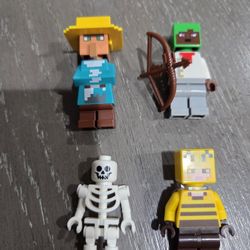 Lego Minecraft Minifigures Qty 4
