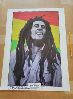 Bob Marley Poster - Signed By Artist