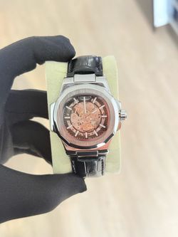 Watch Silver Prestige Leather Edition Reloj New
